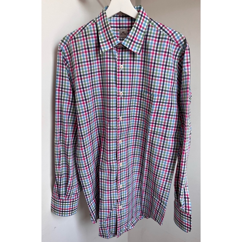 Peter Millar • M • Long Sleeve Button Up Colorful Checkered Plaid Shirt